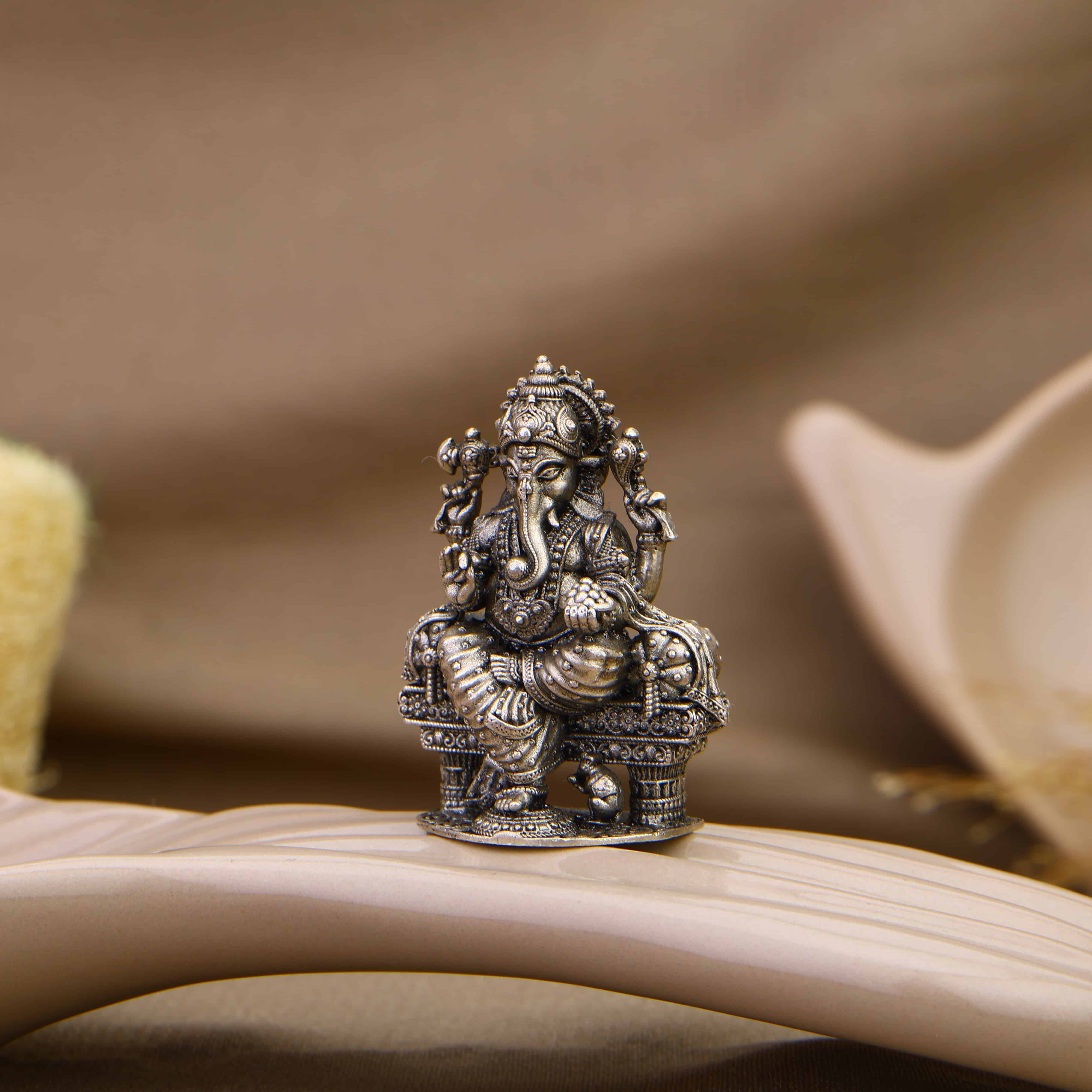 Ganesh Ji Silver Murti - Second Image