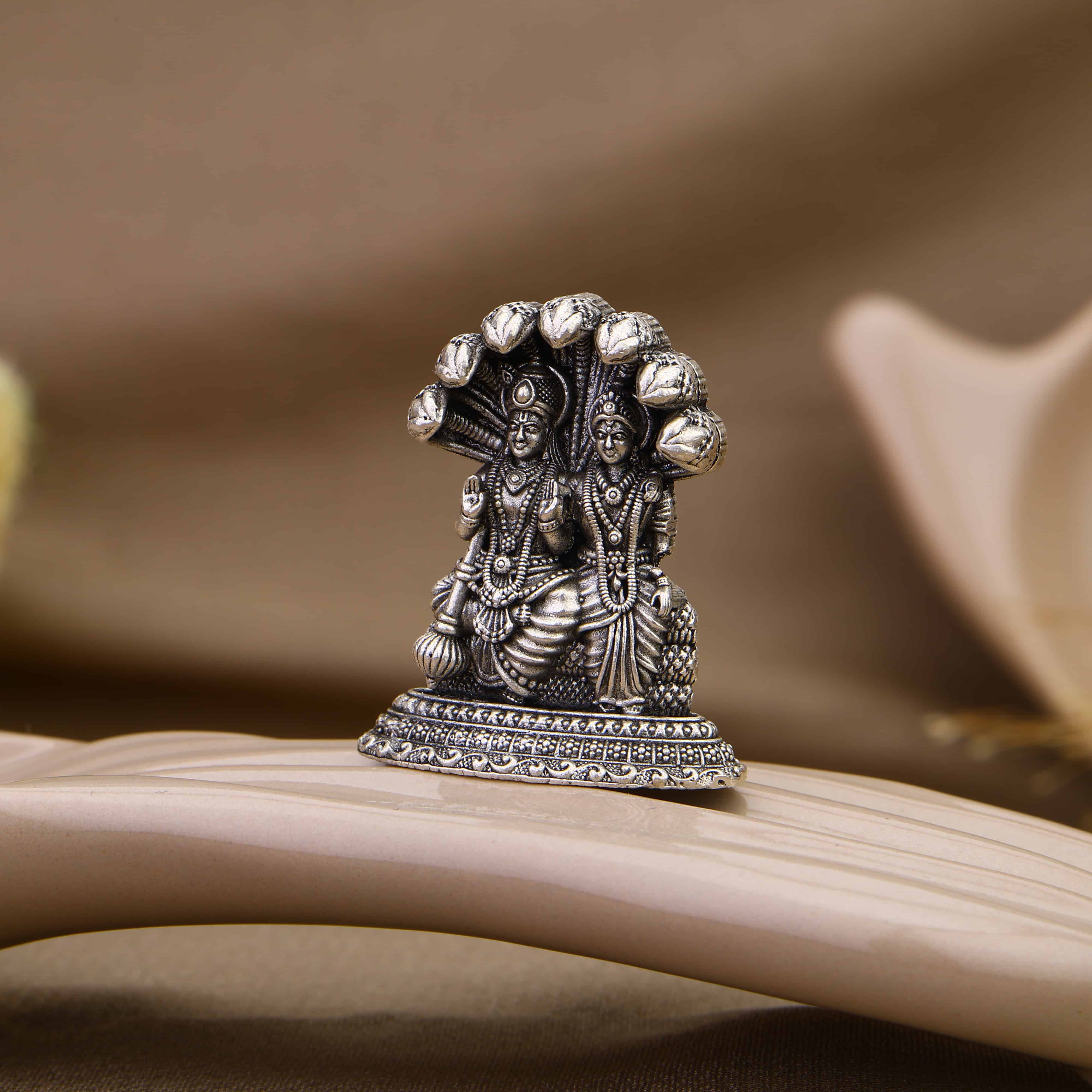 Authentic Laxmi Narayan Silver Murti