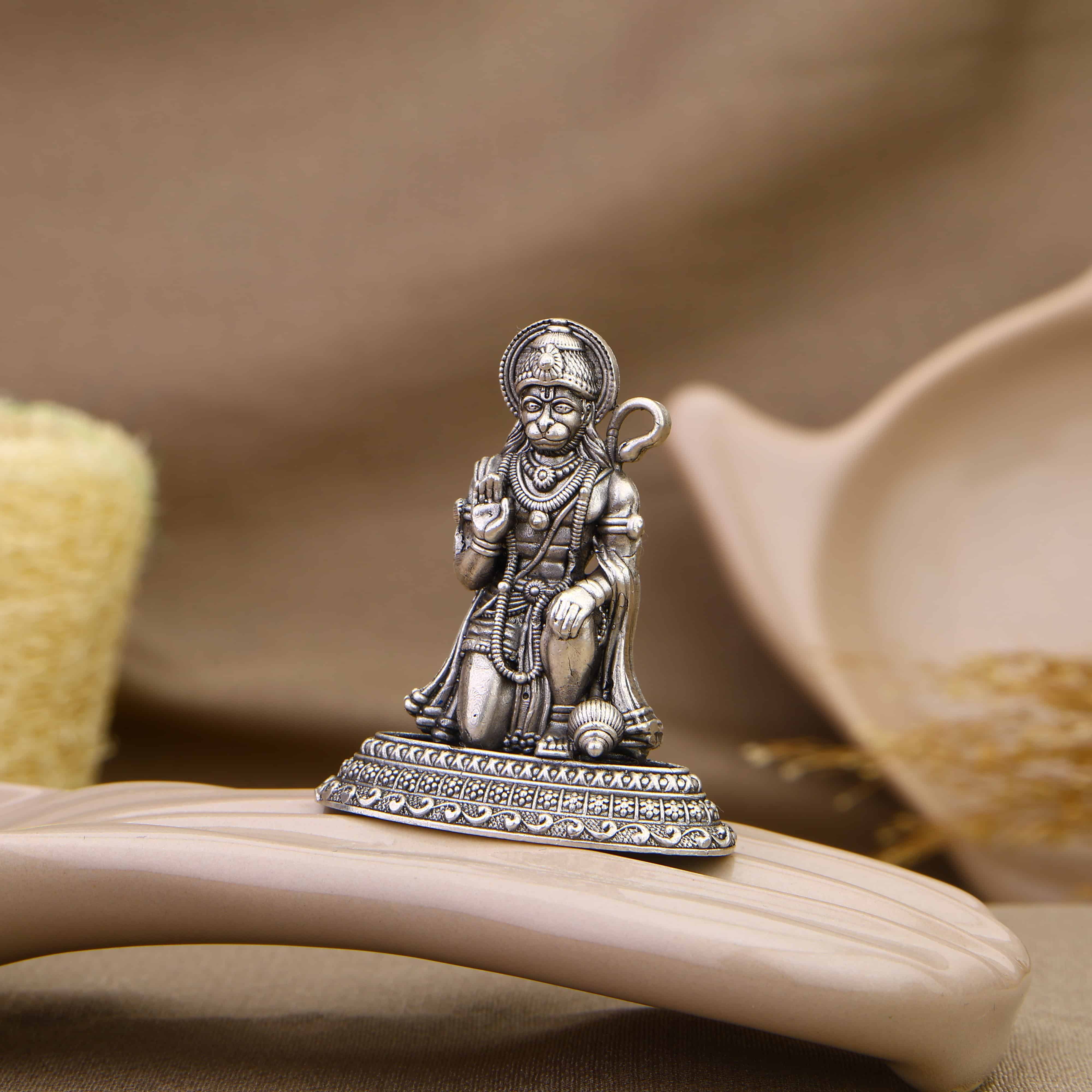 Authentic Silver Hanuman Idol