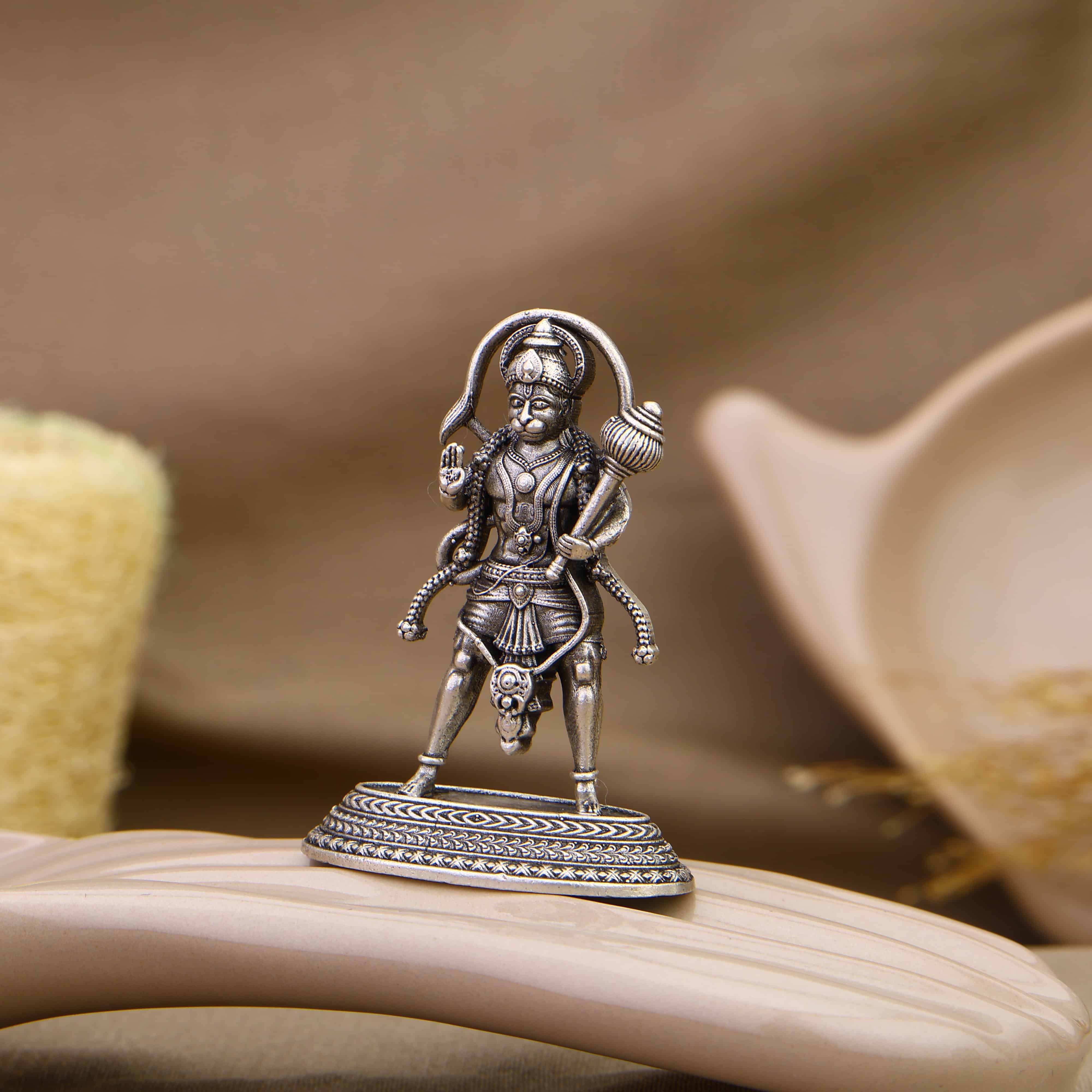 Lord Hanuman Silver Idol - Second Image