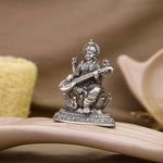 Authentic Saraswati Devi Silver Murti