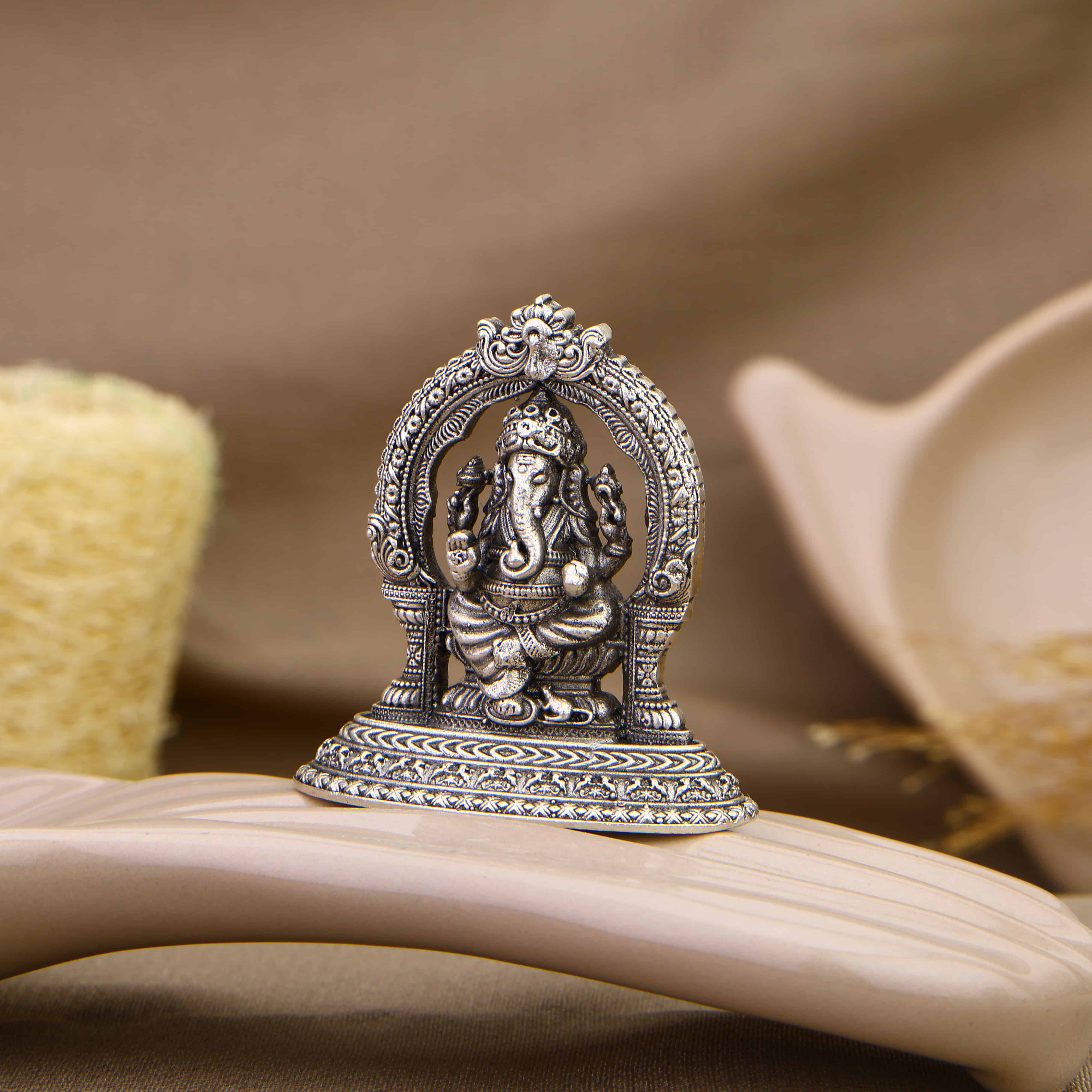 Authentic Silver Ganpati Idol