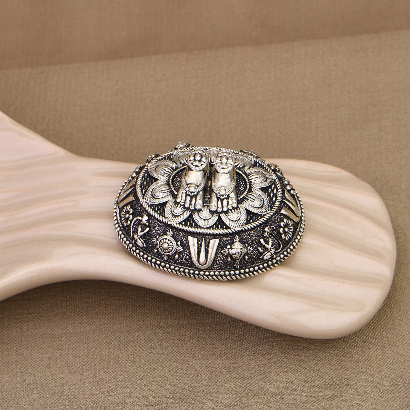 Lord Vishnu Padam Balaji Padam Silver Idol