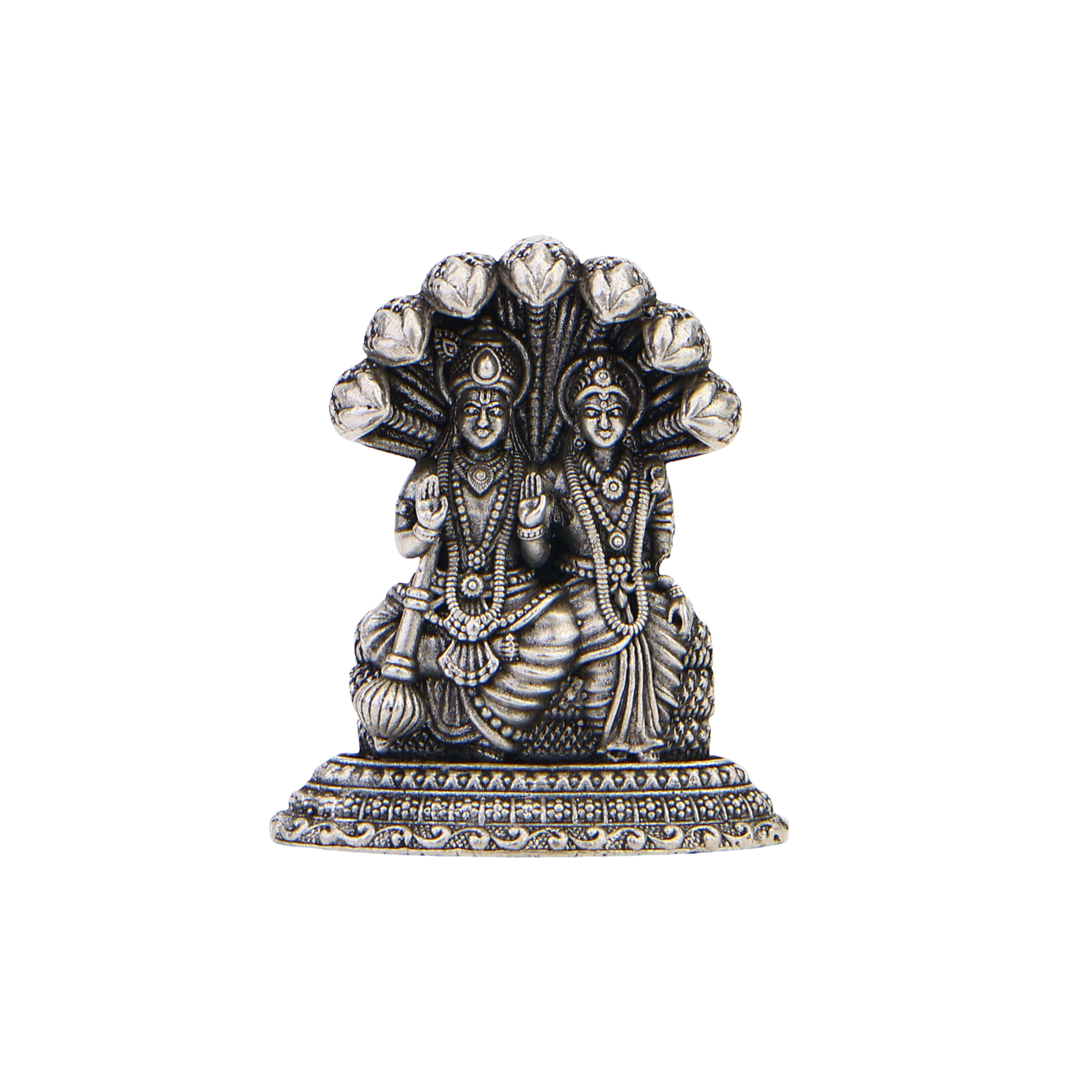 Lord Laxmi Narayan Silver Murti