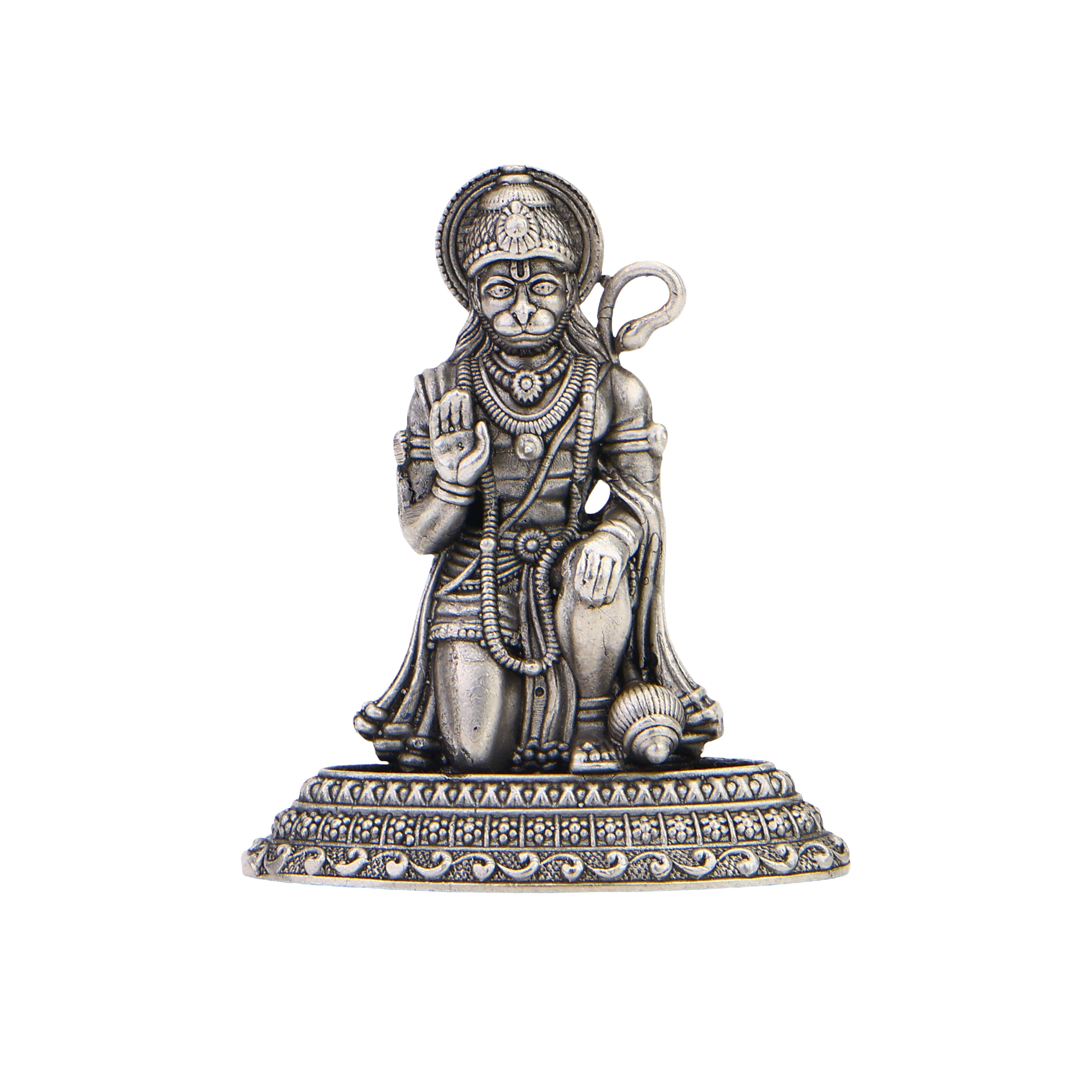 Lord Hanuman Silver Murti