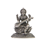 Saraswati Devi Silver Murti