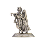 Lord Radha Krishna Silver Murti