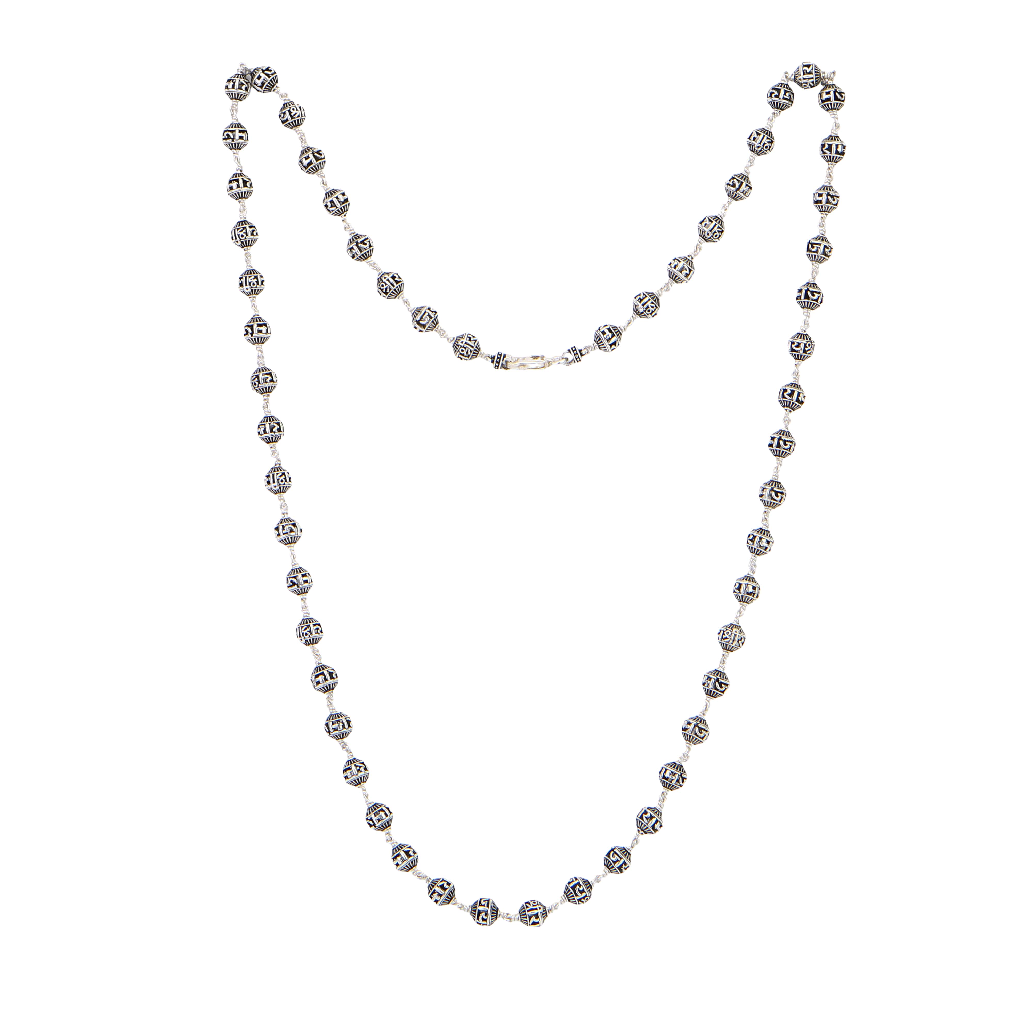 Silver Mala with Jay Shree Ram Beads