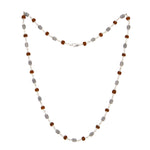 Authentic Rudraksha Oval Silver Mala
