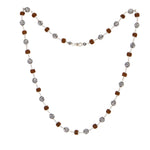 Rudraksha With Shree Hari Beads Silver Mala