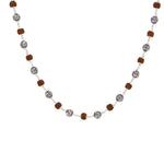 Rudraksha With Shree Hari Beads Silver Mala