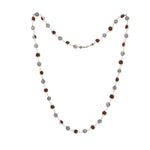 Rudraksha Capping With Om Namah Shivay Beads Silver Mala