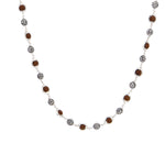 Rudraksha Capping With Om Namah Shivay Beads Silver Mala