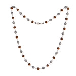 Rudraksha With Jay Shree Ram Beads Silver Mala