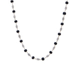 Karungali Silver Mala (Filigree Oval Beads)