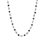 Karungali Silver Mala (Perforated Oval Beads)