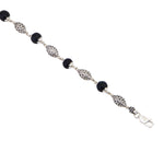 Karungali with Hollow Oval Silver Bracelet