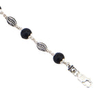 Karungali with Marquise Silver Bracelet