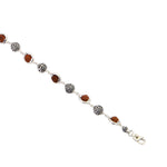 Rudraksha Capping Silver Om Namah Shivaya Silver Bracelet