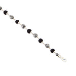 Premium Black Rudraksha Silver Bracelet