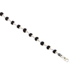 Premium Black Rudraksha Silver Bracelet