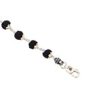 Premium Black Rudraksha Silver Bracelet