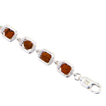 Original Rudraksha 92.5 Silver Bracelet (Square Link)