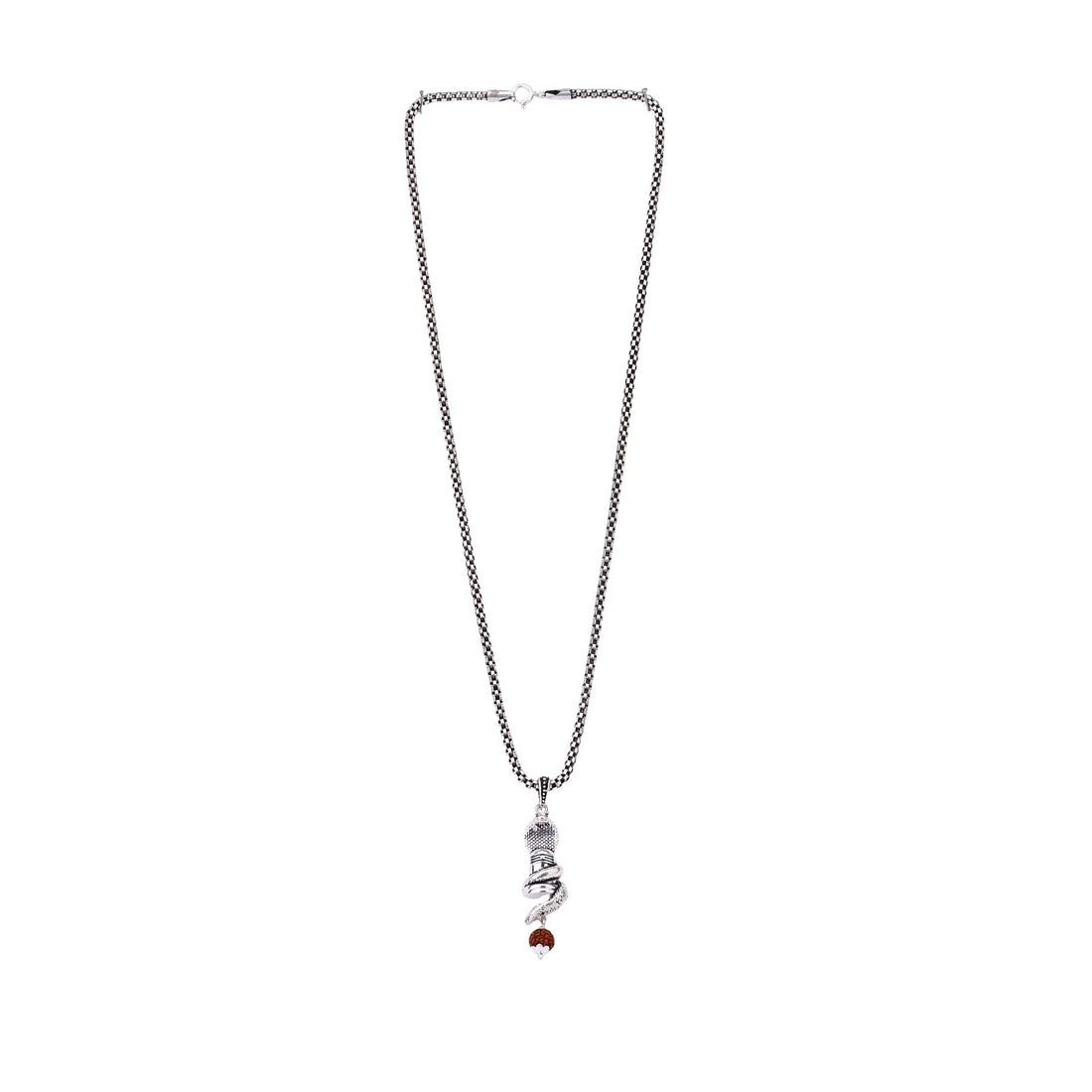 Sheshnag Shivling Rudraksha Silver Pendant