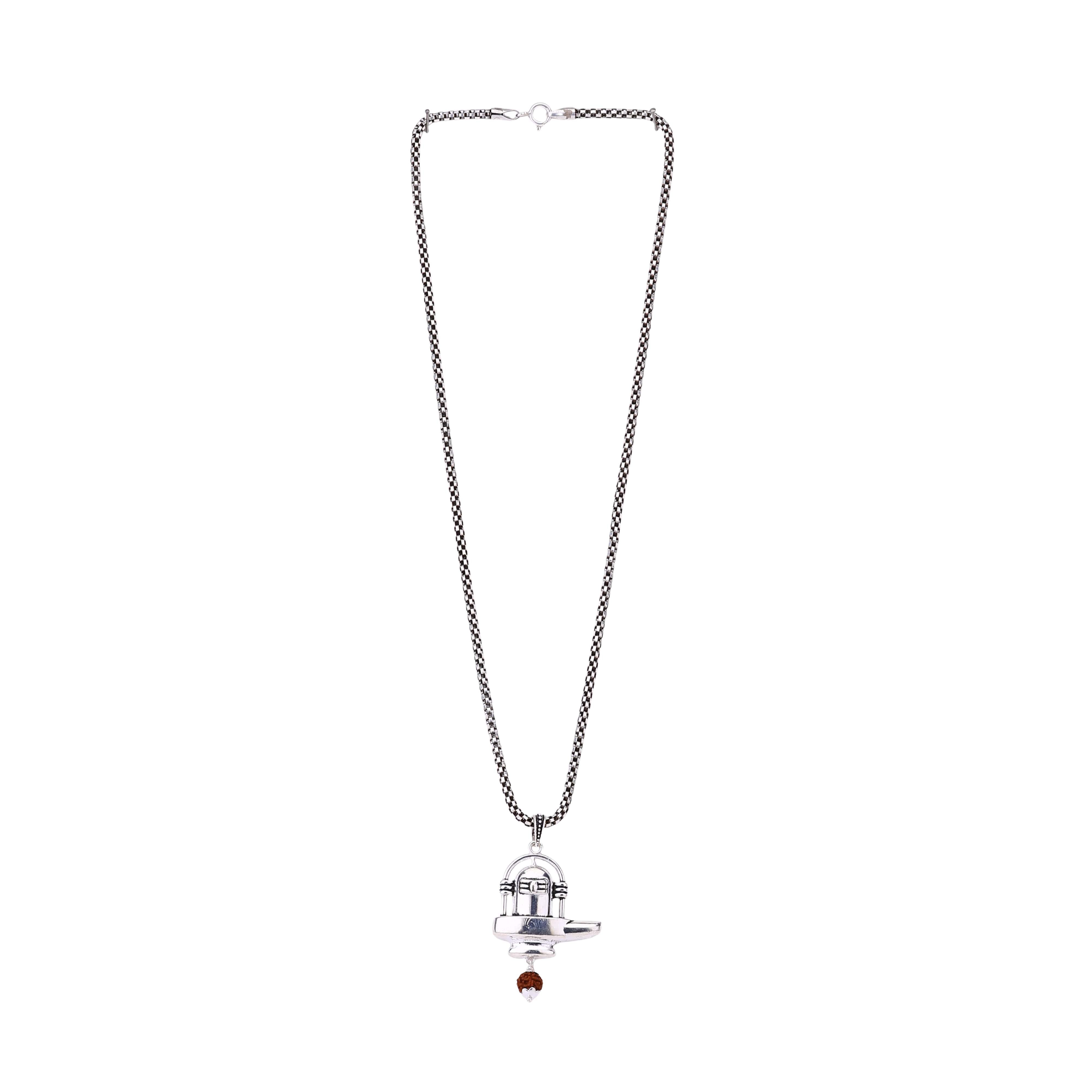 Spiritual Shivling Rudraksha Silver Pendant