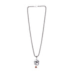 Mahadev Trishul With Ganesha Silver Pendant