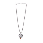 Sacred Surya Om Rudraksha Silver Pendant