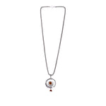 Surya Rudraksha Silver Pendant