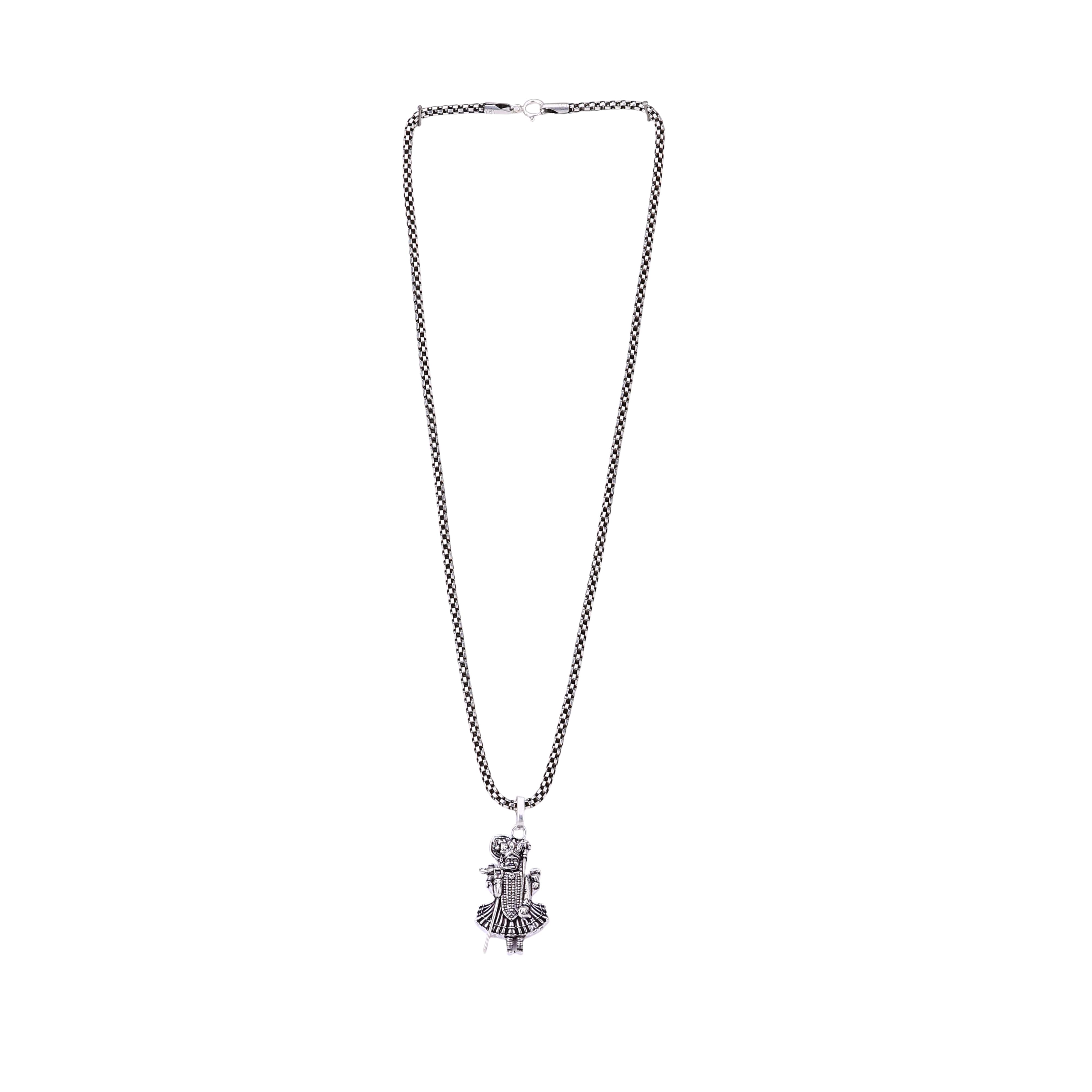 Lord Shrinathji Silver Pendant
