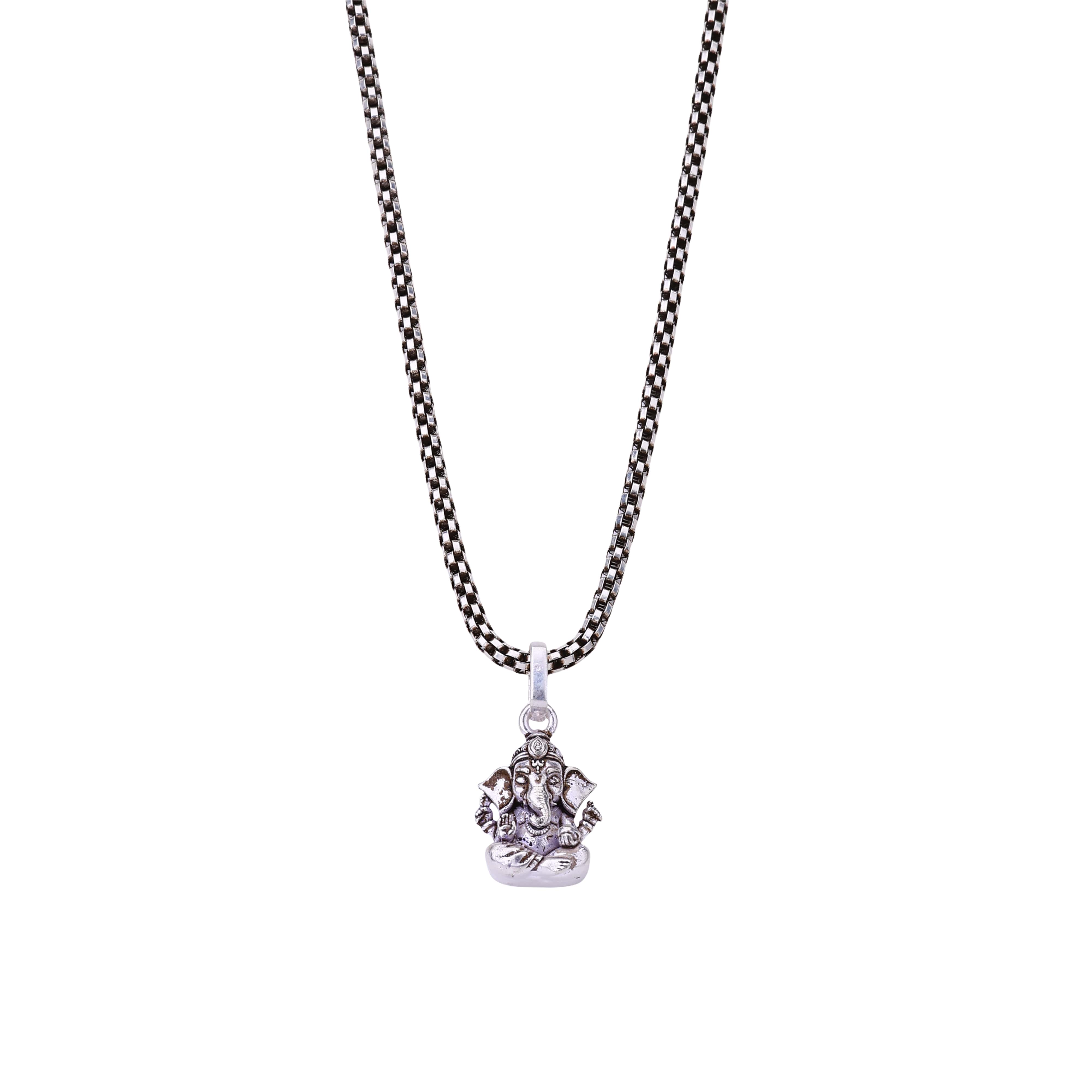 Ganpati Bappa Silver Pendant