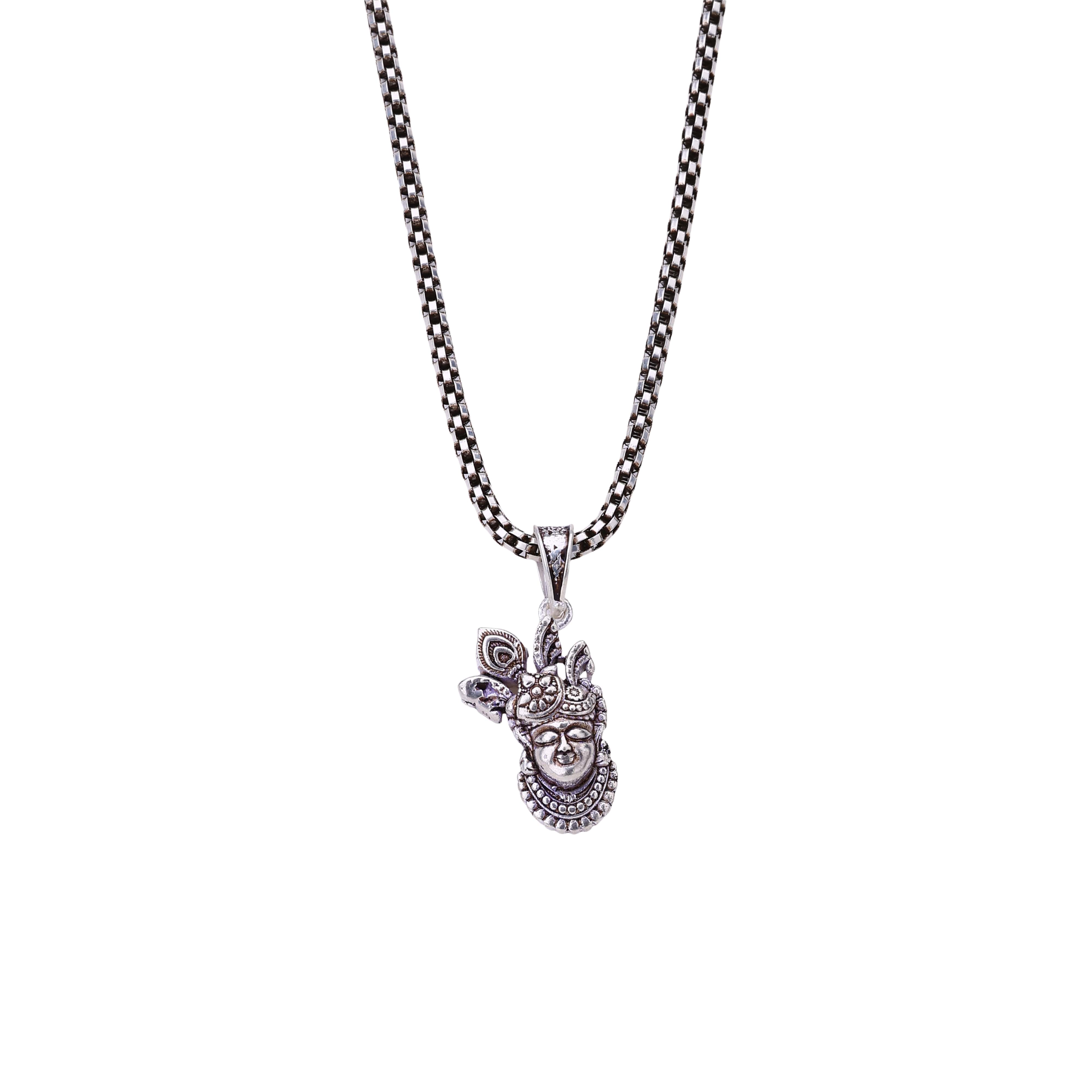 Shrinathji Face Silver Pendant