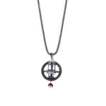 Sacred Orbit Shivling Rudraksha Silver Pendant