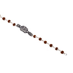Rudraksha and Mahakal Broach Silver Bracelet