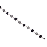 Karungali with Om Namah Shivay Silver Bracelet