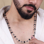 Orignal Karungali Silver Mala with Marquise Beads