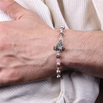 Om Namah Shivay Rudraksha Silver Mala