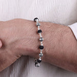 Authentic Karungali with Om Silver Bracelet