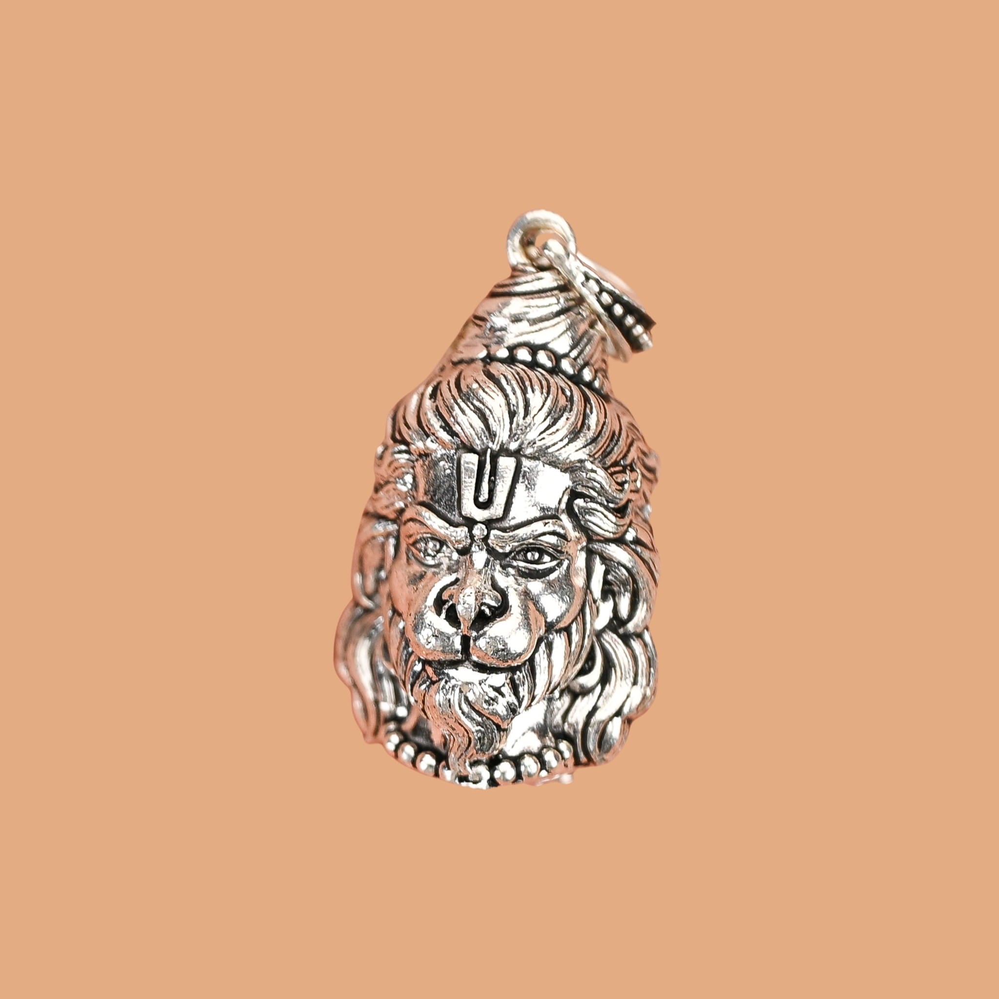 Mahadev with hanuman silver pendant 