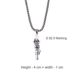 Trishul Damru Silver Pendant