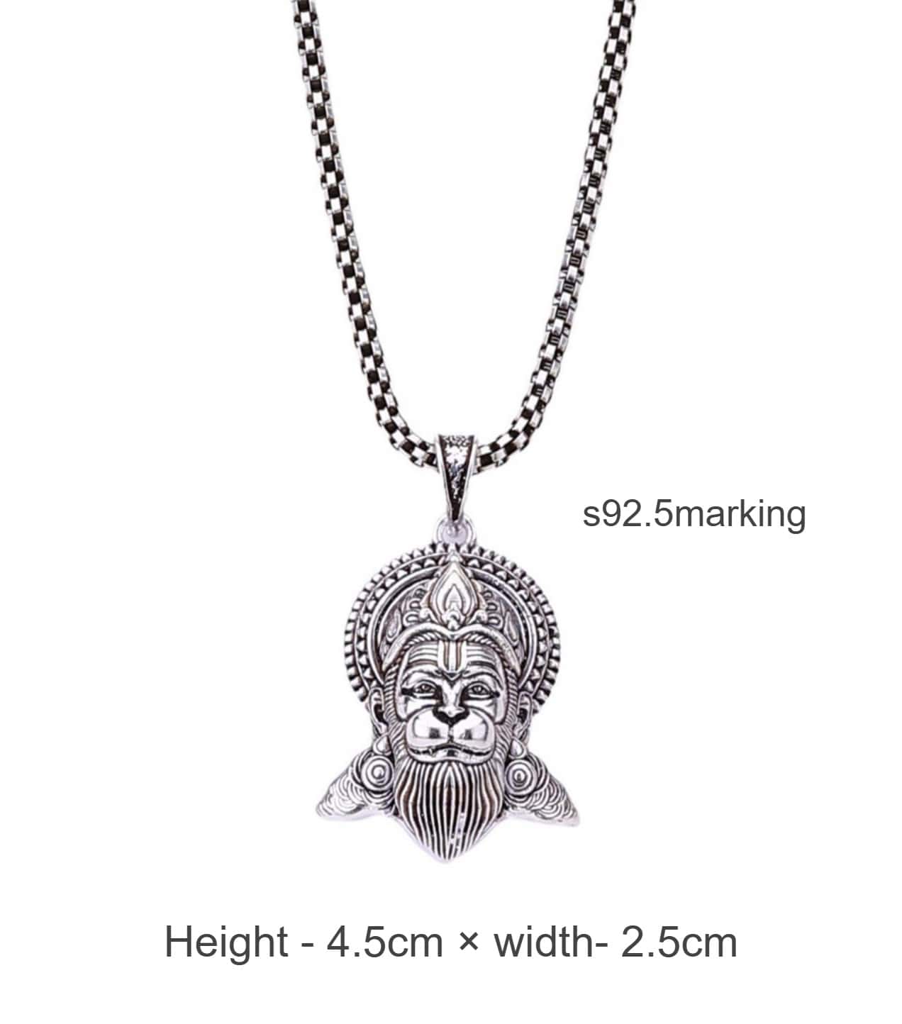 Pawanputra Hanuman Silver Pendant