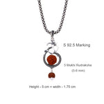 Om Rudraksha Silver Pendant
