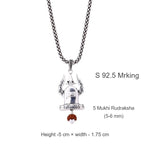 Shivling Rudraksha Silver Pendant