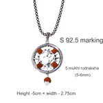 Spiritual Om Rudraksha Silver Pendant