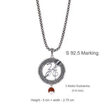 Om Trishul Rudraksha Silver Pendant