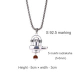 Spiritual Shivling Rudraksha Silver Pendant