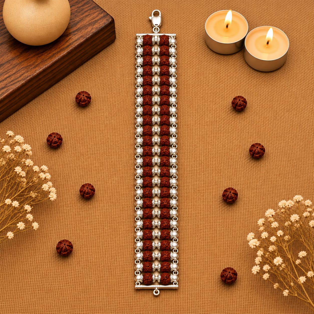 Rudraksha Two Line  Bracelet